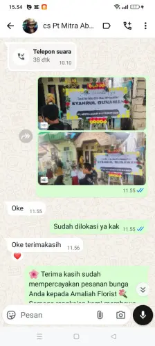 Testimonial Papan Bunga medan