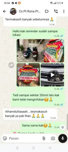 Testimonial Papan Bunga medan